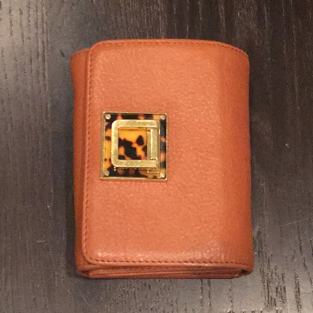 Tory Burch Tan Leather Wallet with Buckle